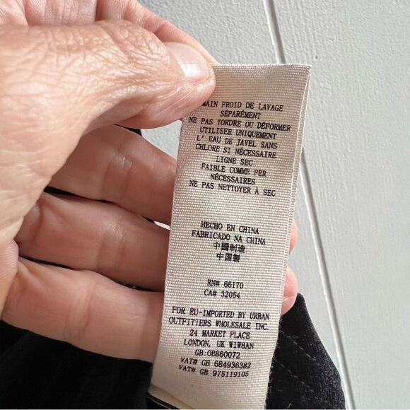 Free People Party Train Top Black Velvet Embroidered Floral Stretch - Picture 9 of 12